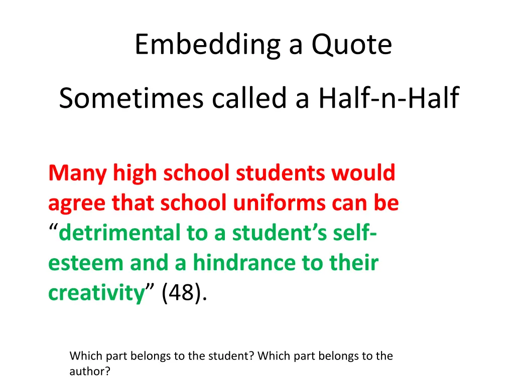 embedding a quote