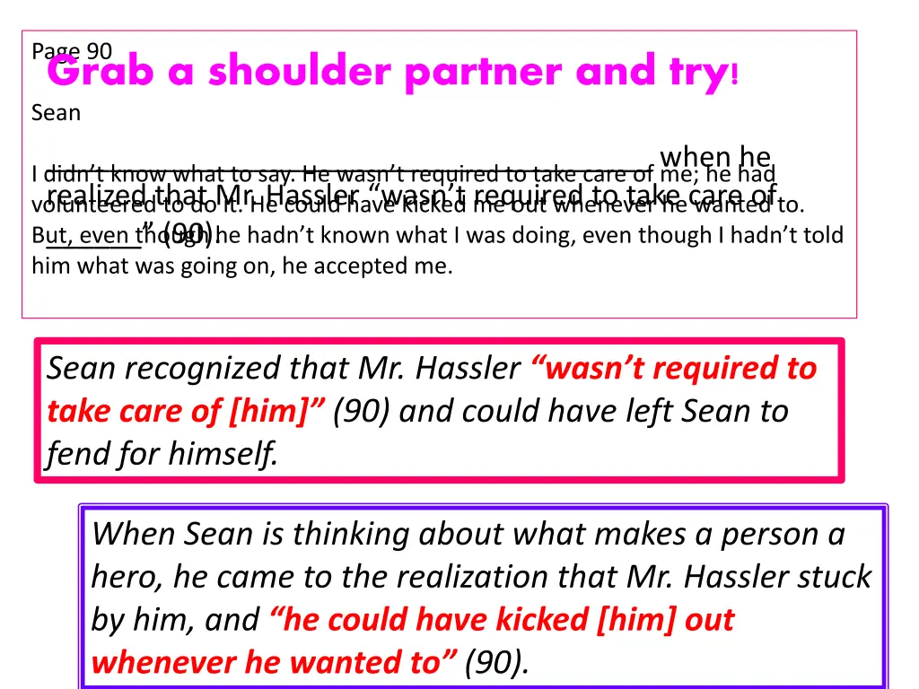 page 90 grab a shoulder partner and try