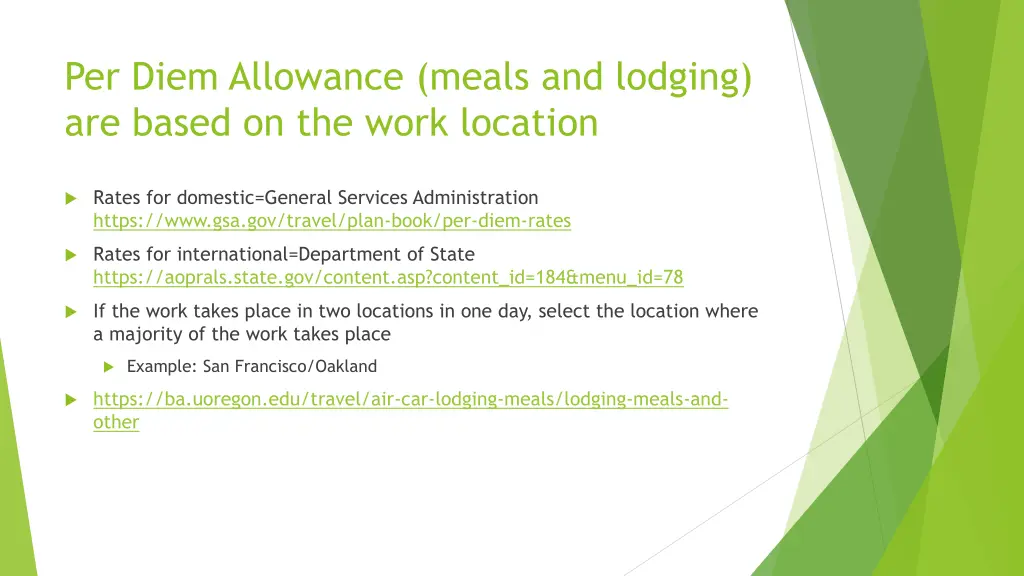 per diem allowance meals and lodging are based