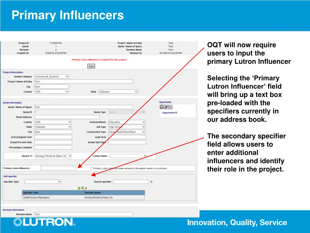 primary influencers