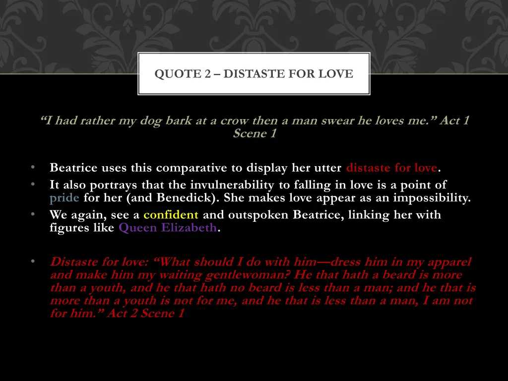 quote 2 distaste for love