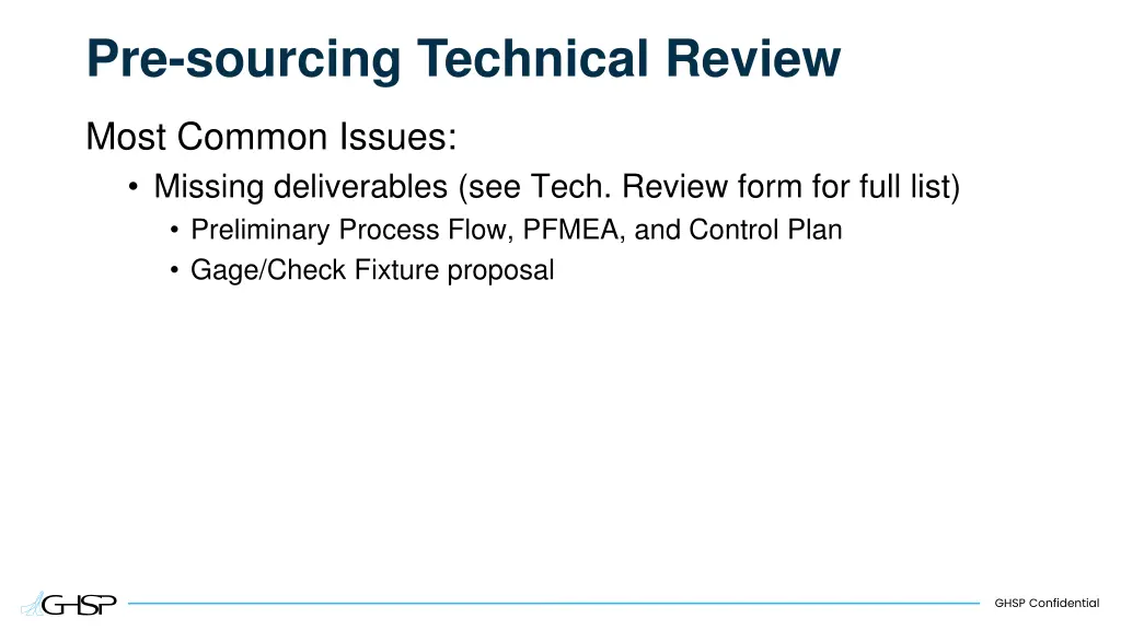 pre sourcing technical review 1