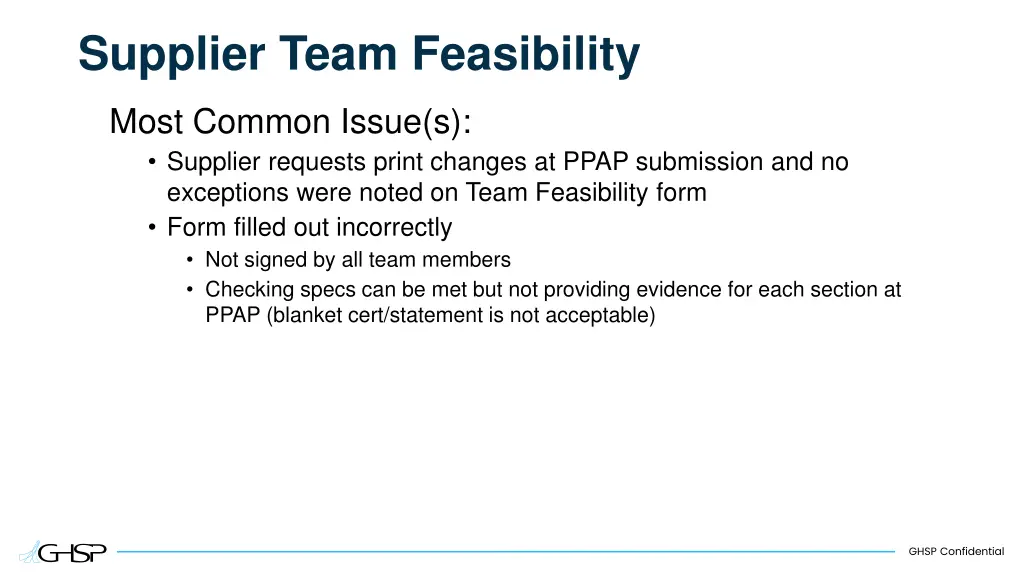 supplier team feasibility 2