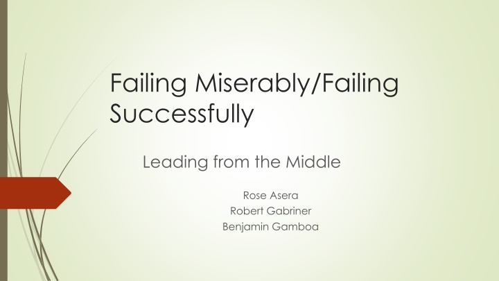 failing miserably failing successfully