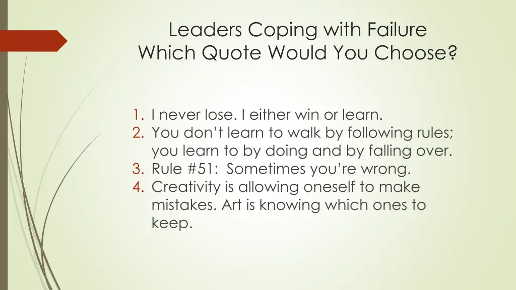 leaders coping with failure which quote would