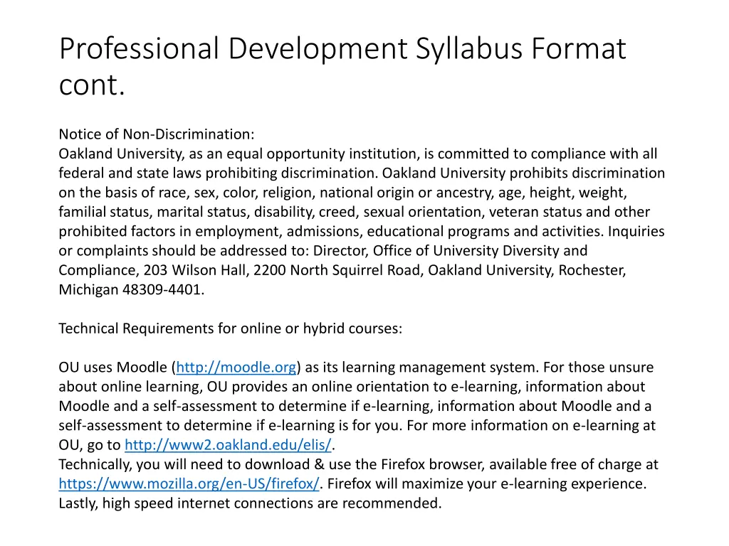 professional development syllabus format cont 3