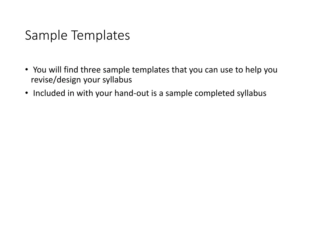 sample templates