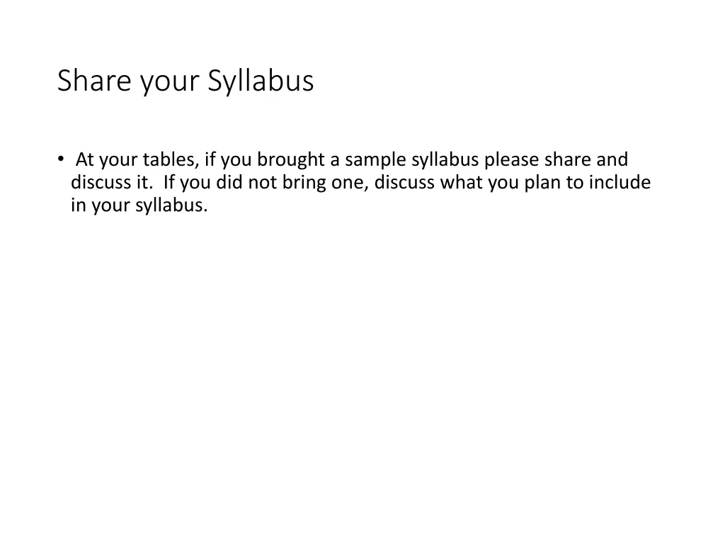 share your syllabus