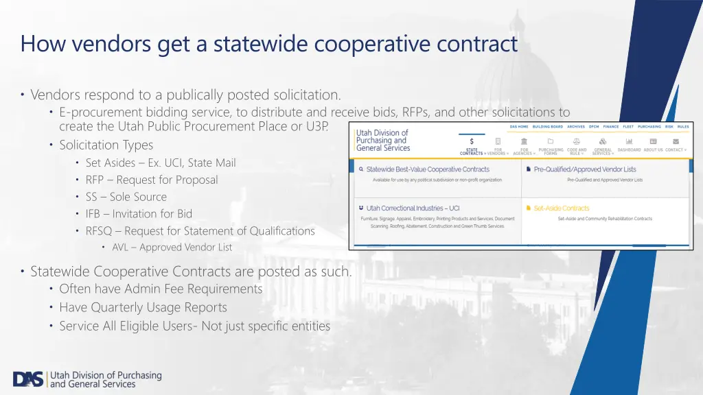 how vendors get a statewide cooperative contract