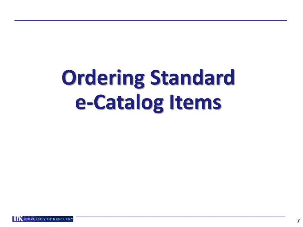 ordering standard e catalog items