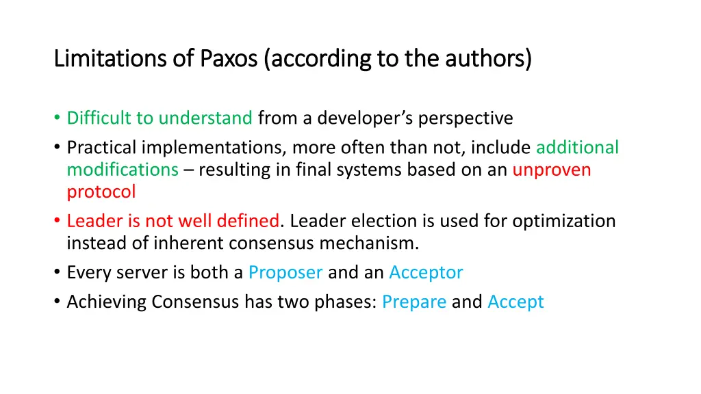 limitations of limitations of paxos