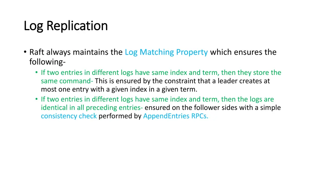 log replication log replication