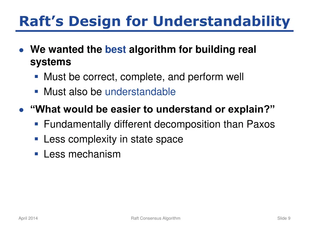 raft s design for understandability