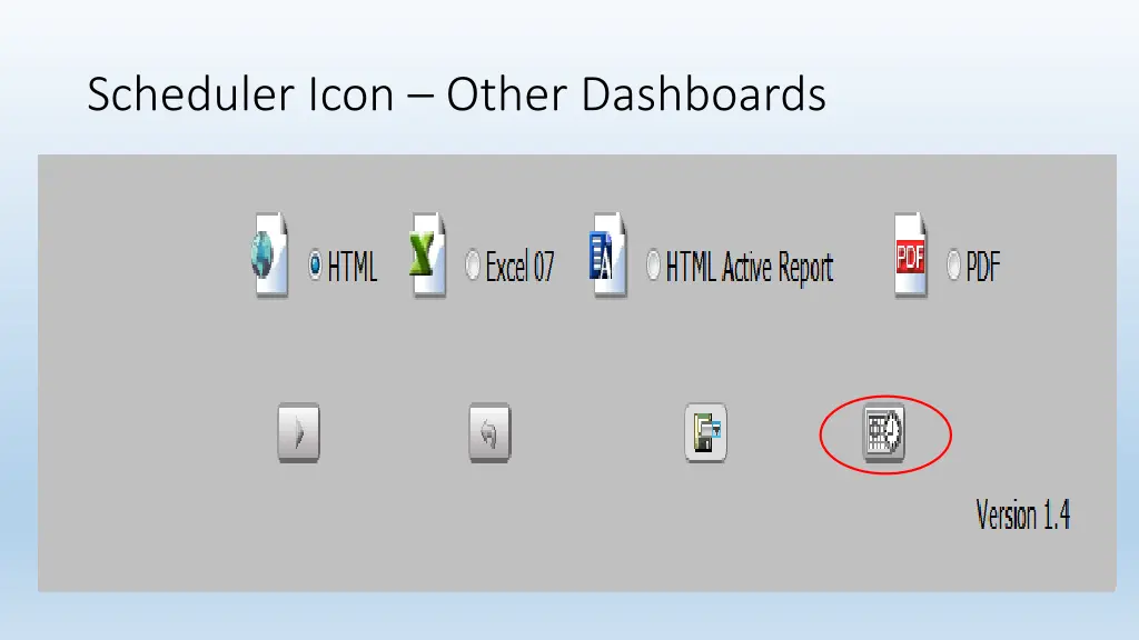 scheduler icon other dashboards