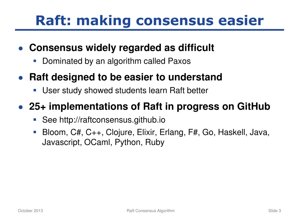 raft making consensus easier