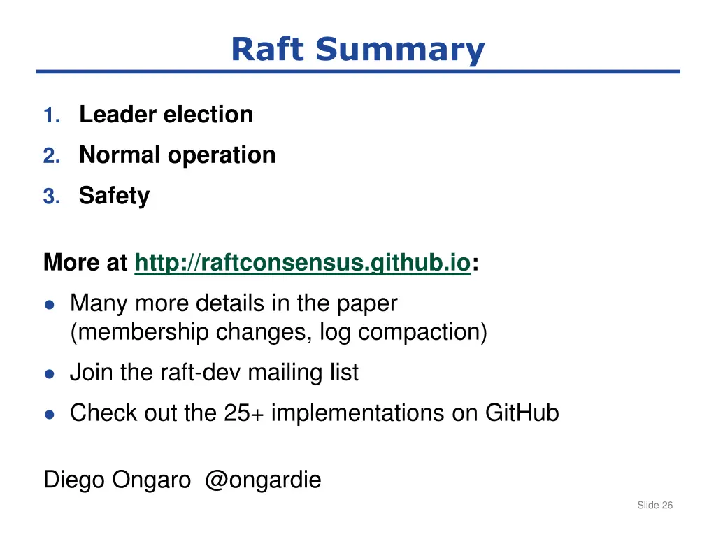 raft summary