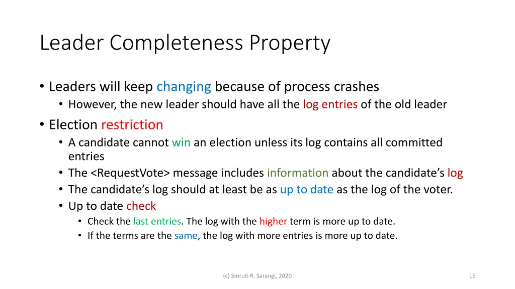 leader completeness property