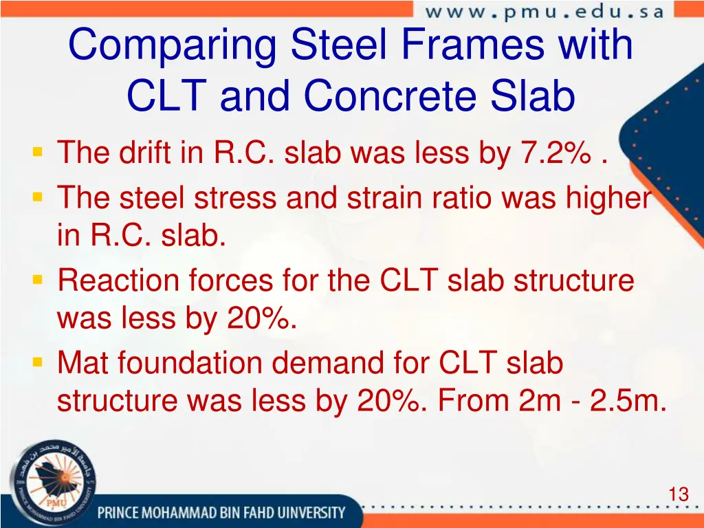 comparing steel frames with clt and concrete slab