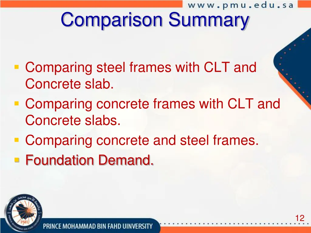 comparison summary