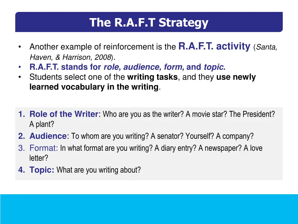 the r a f t strategy