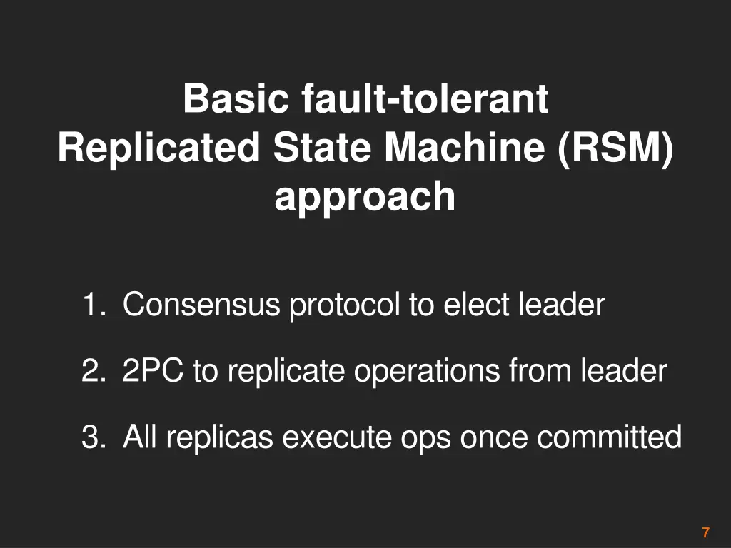 basic fault tolerant replicated state machine