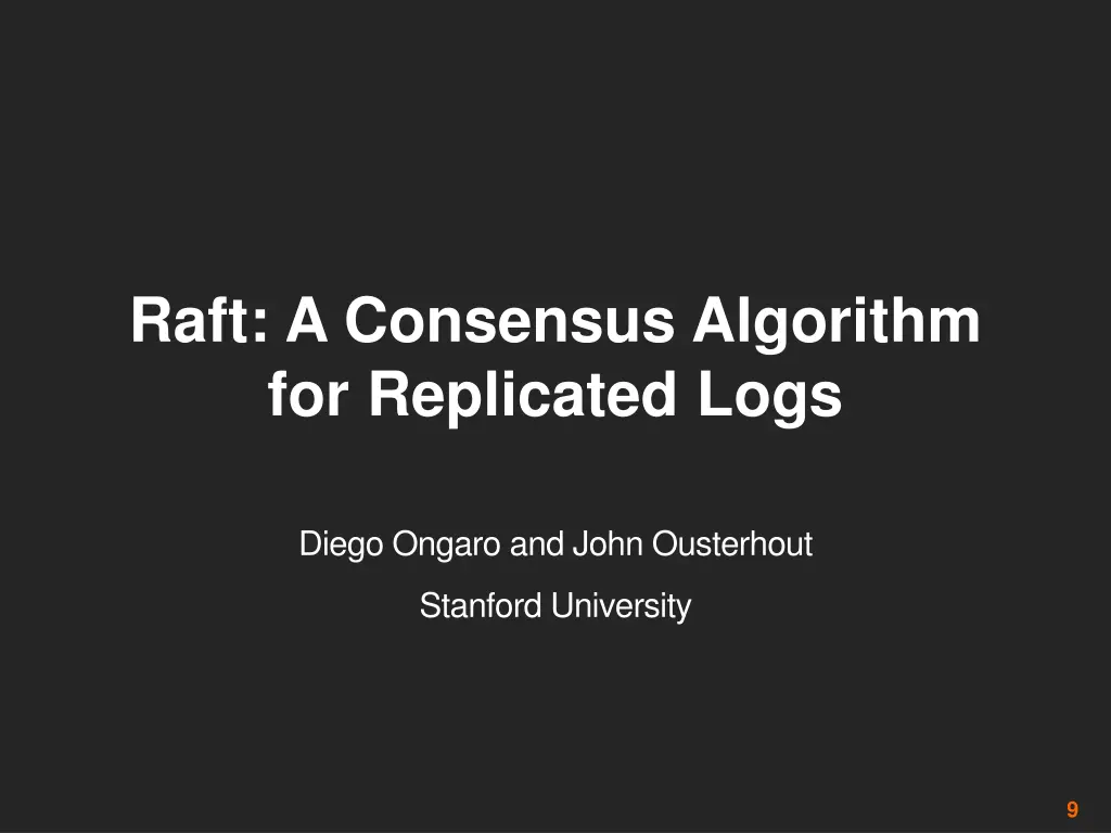 raft a consensus algorithm for replicated logs