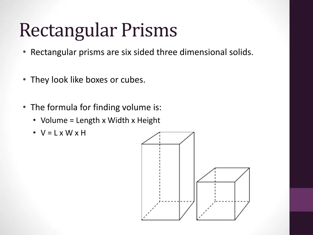 rectangular prisms