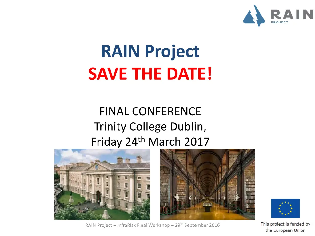 rain project save the date