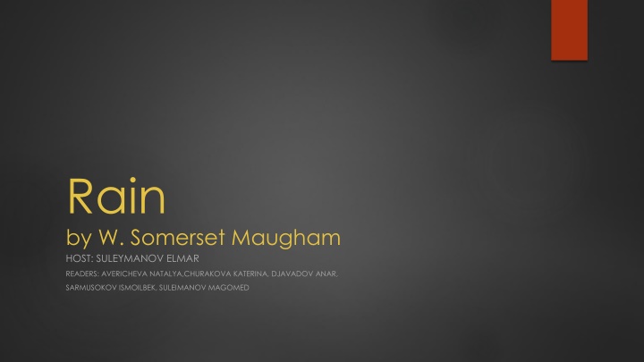 rain by w somerset maugham host suleymanov elmar