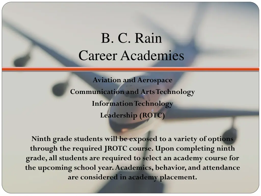 b c rain career academies