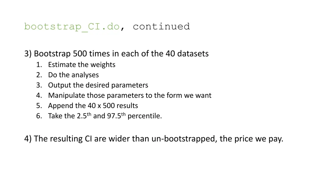 bootstrap ci do continued