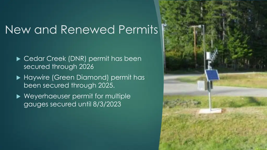 new and renewed permits