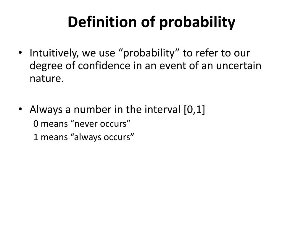 definition of probability