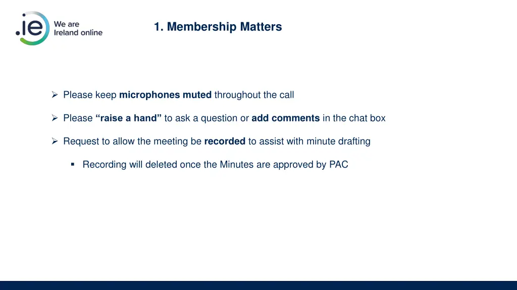 1 membership matters