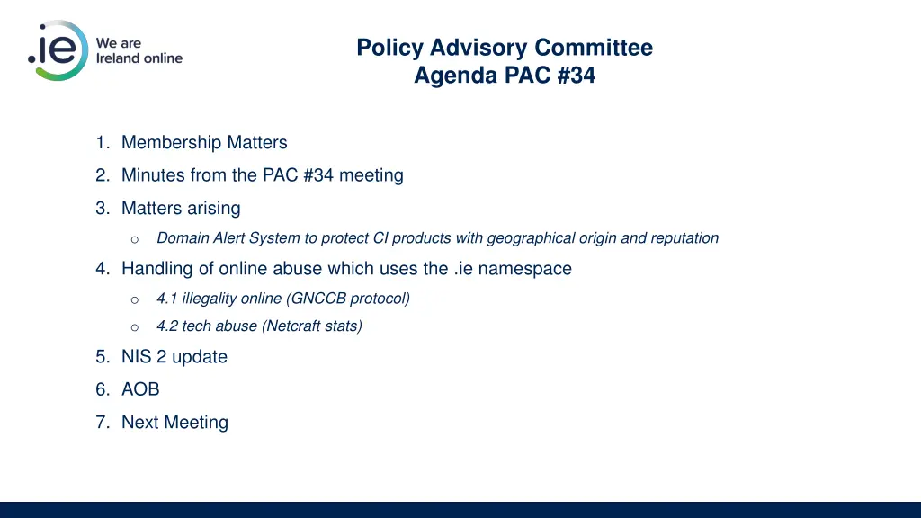 policy advisory committee agenda pac 34