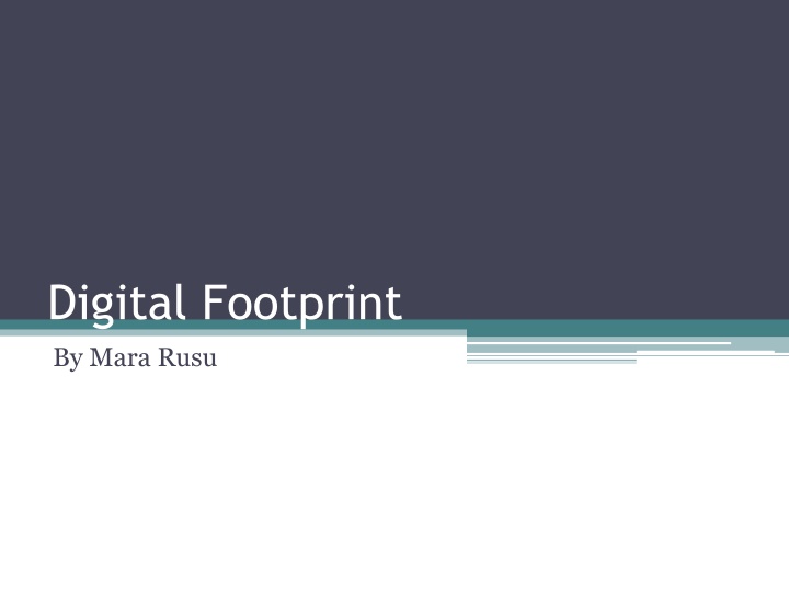 digital footprint by mara rusu