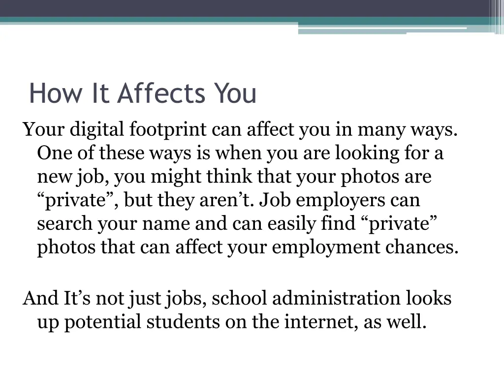 how it affects you your digital footprint