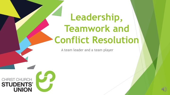 leadership teamwork and conflict resolution