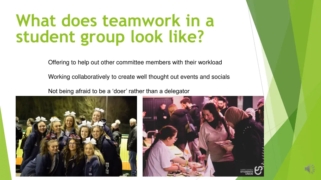 what does teamwork in a student group look like