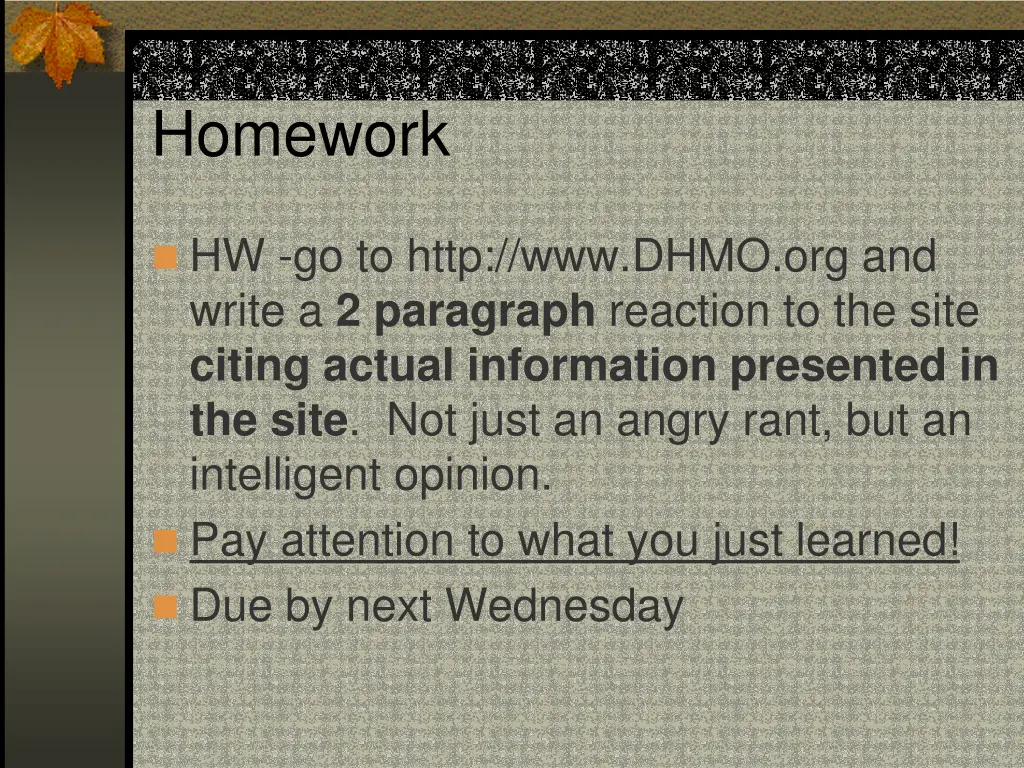 homework