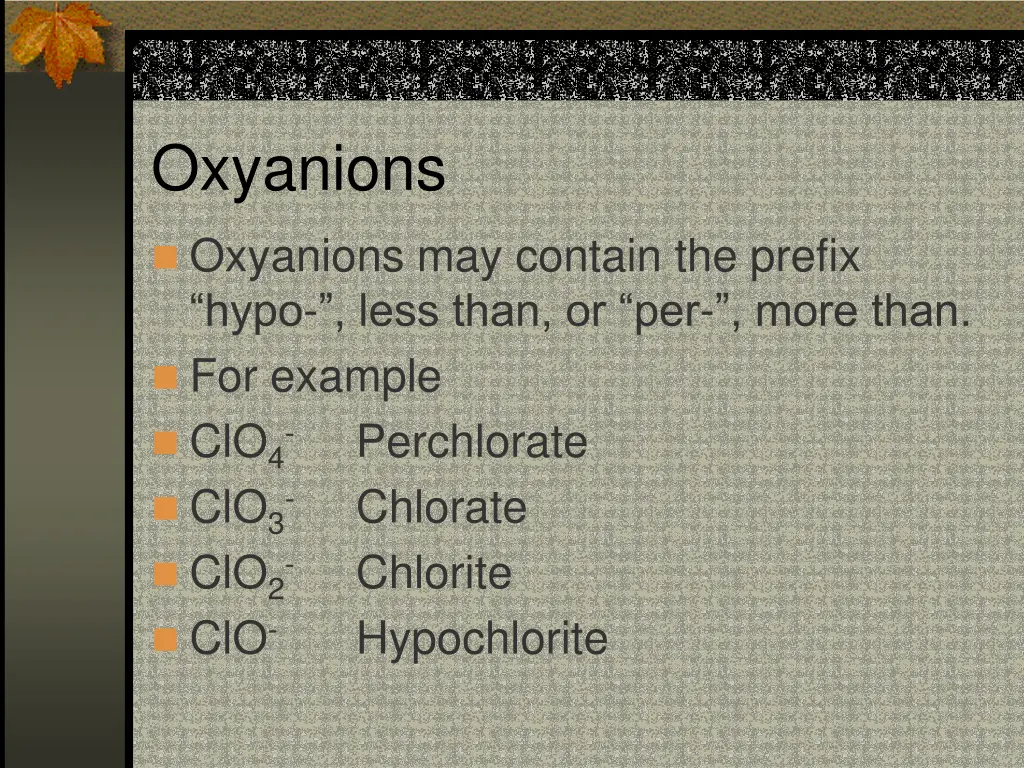 oxyanions 1