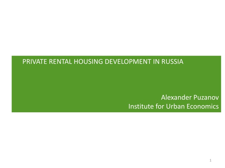 private rental housing development in russia