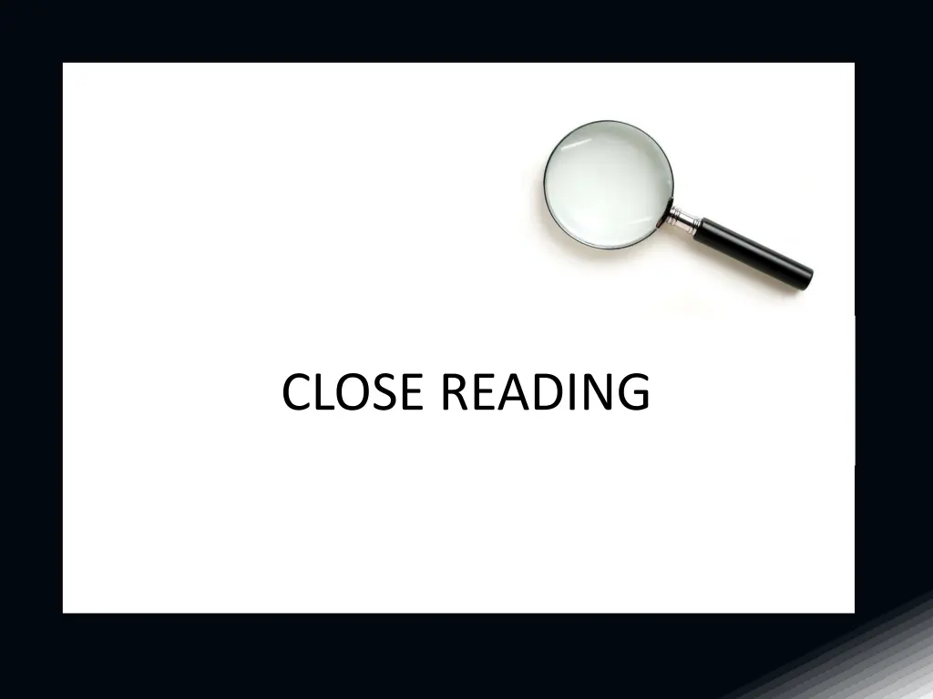 close reading