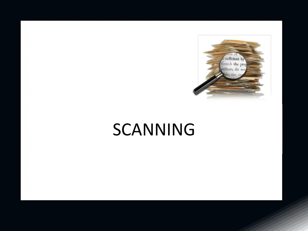 scanning