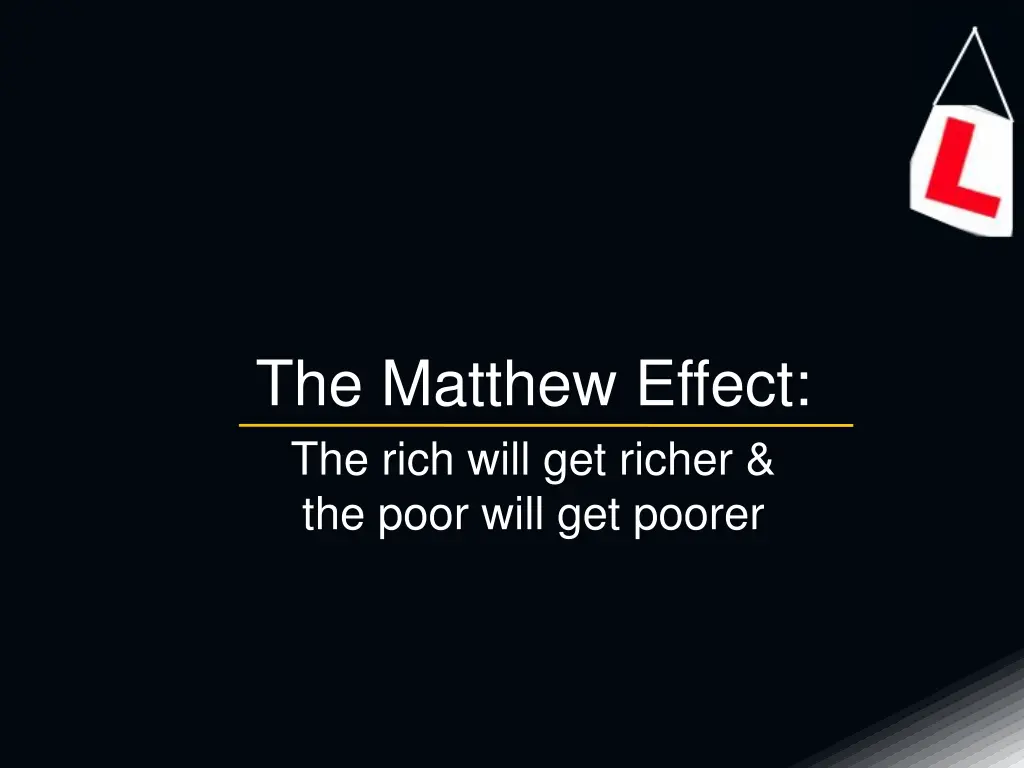 the matthew effect the rich will get richer