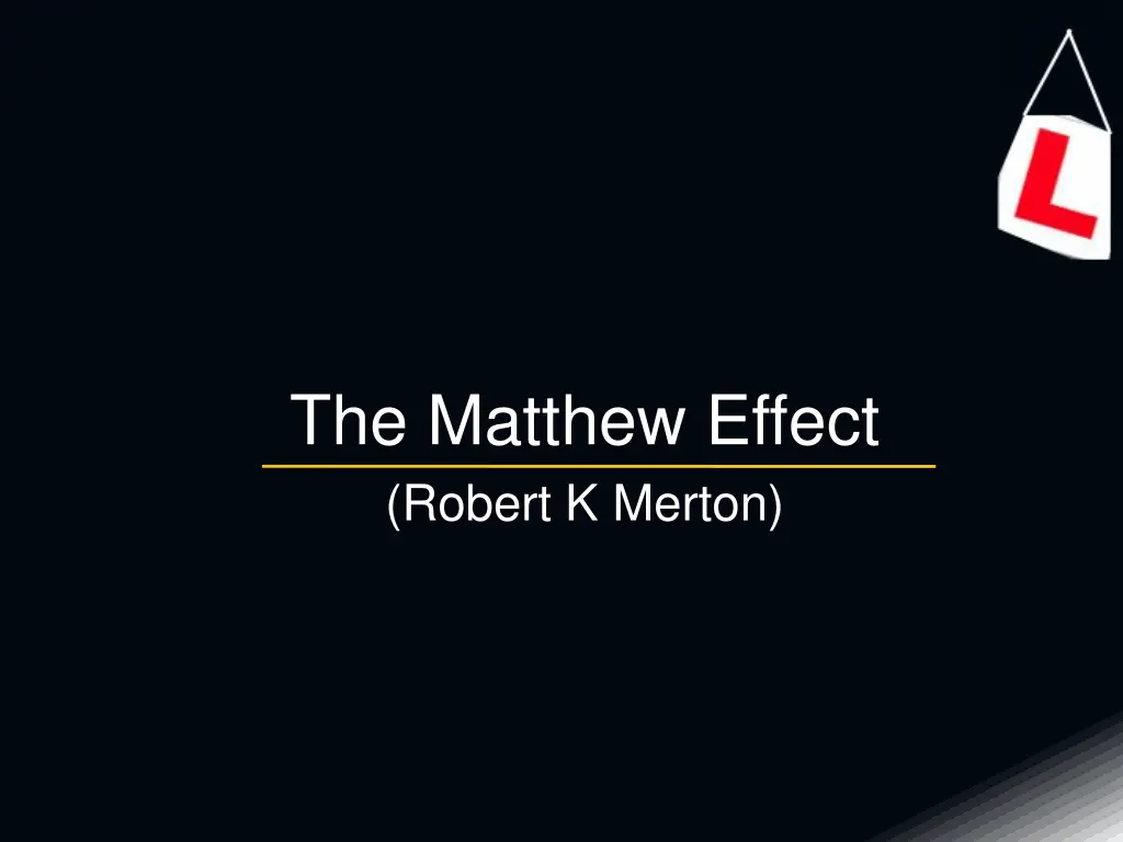 the matthew effect robert k merton