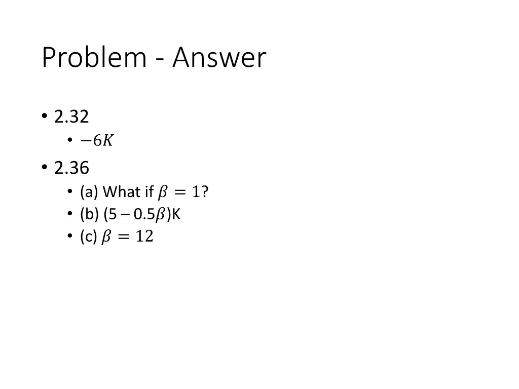 problem answer