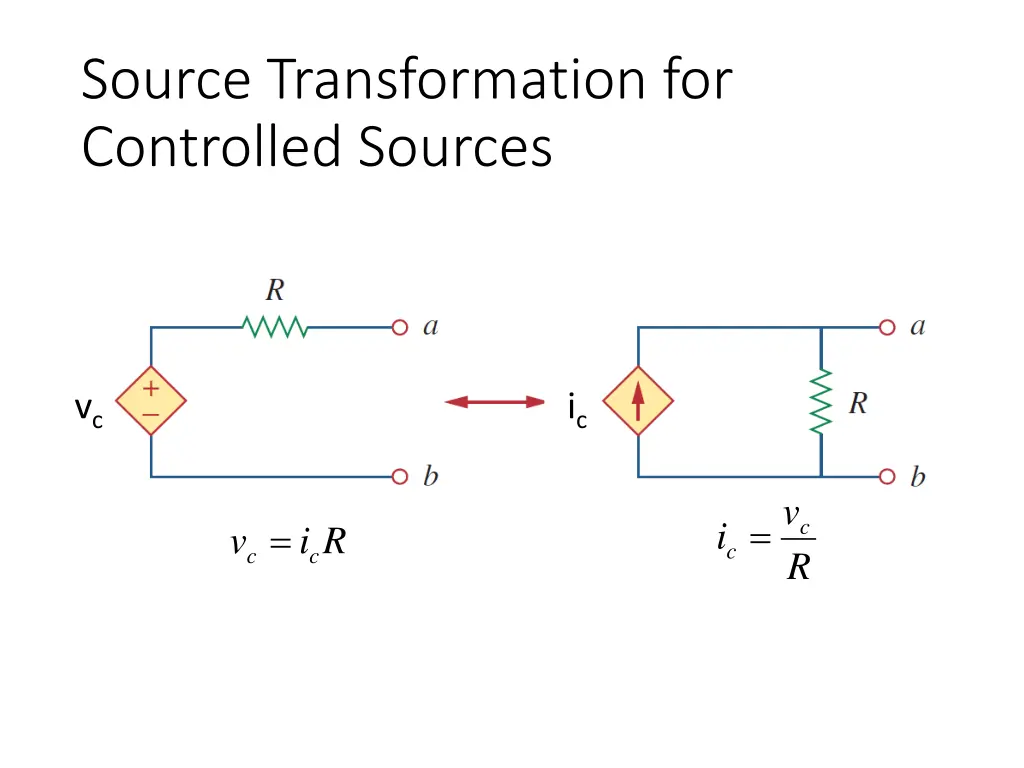 source transformation for controlled sources