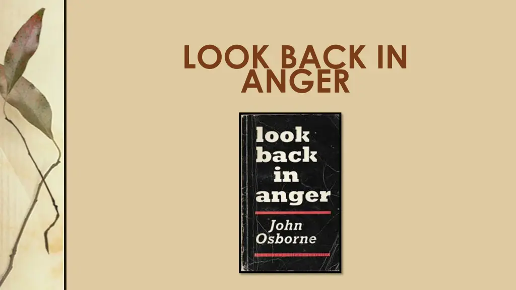 look back in anger