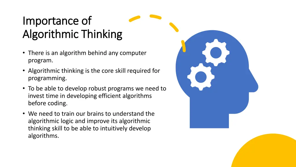 importance of importance of algorithmic thinking